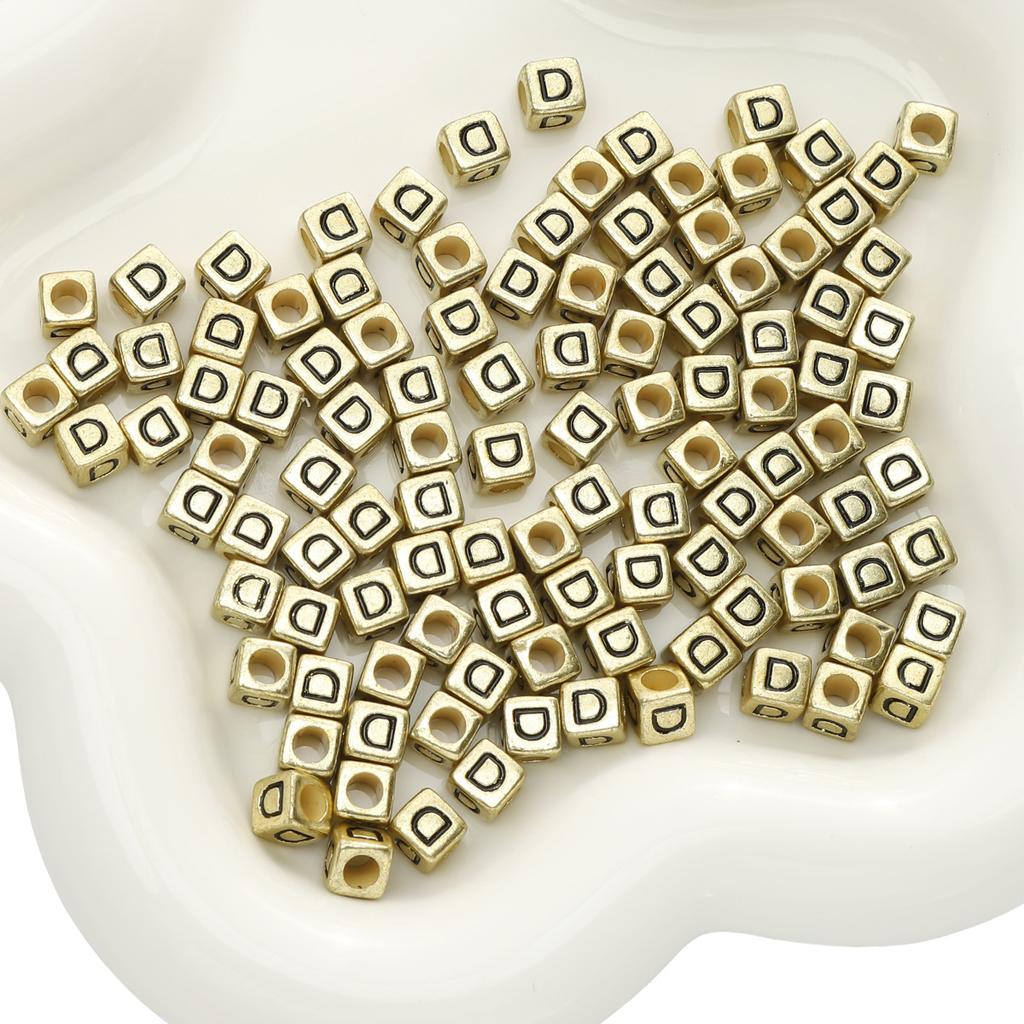 Mărgele Handmade Mărgele Acrilice Alfabet Mărgele Pătrate Mărgele Plate Mărgele Rotunde Handmade DIY Accesorii Bijuterii Mărgele Distanțiere Brățară Mărgele Înșirate Manual