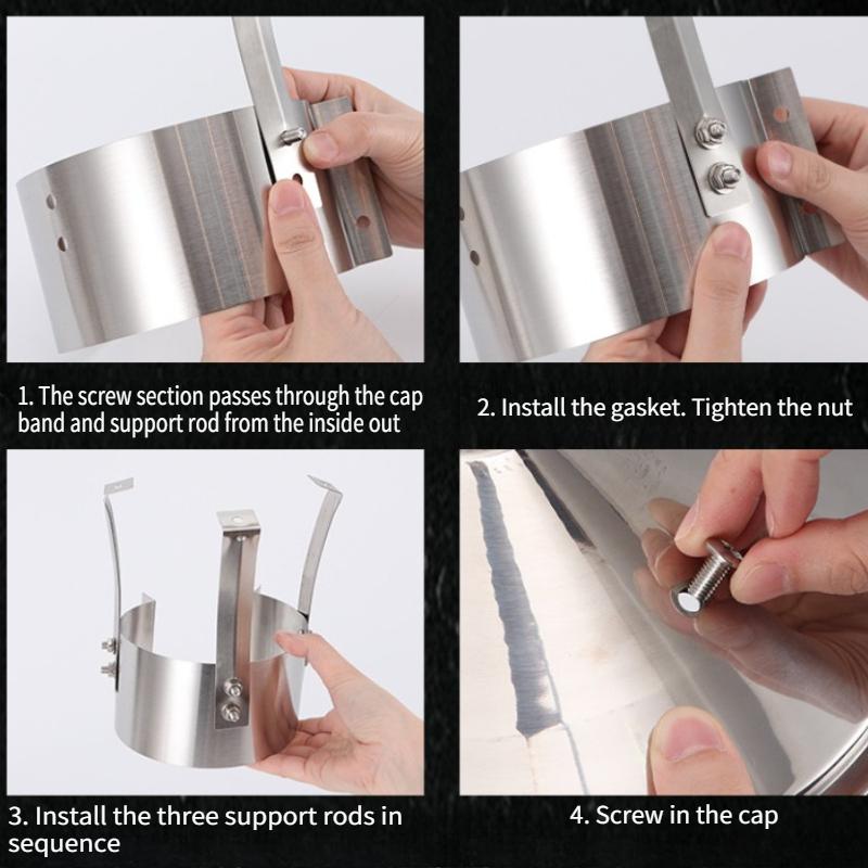 1PC Chimney Cowl Cap roof rain cap chimney Exhaust Hood Stainless Steel Exterior Wall Air Outlet Stove Pipe Protector Cover