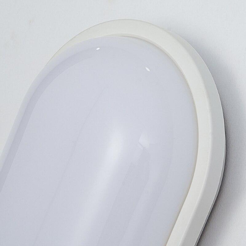 

Влагостойкая лампа, уличный настенный светильник, балкон, лестница, коридор, проход, простое светодиодное потолочное освещение для ванной комнаты, водонепроницаемое освещение 11-15W&Cool White (5500-7000K)&Circle белый