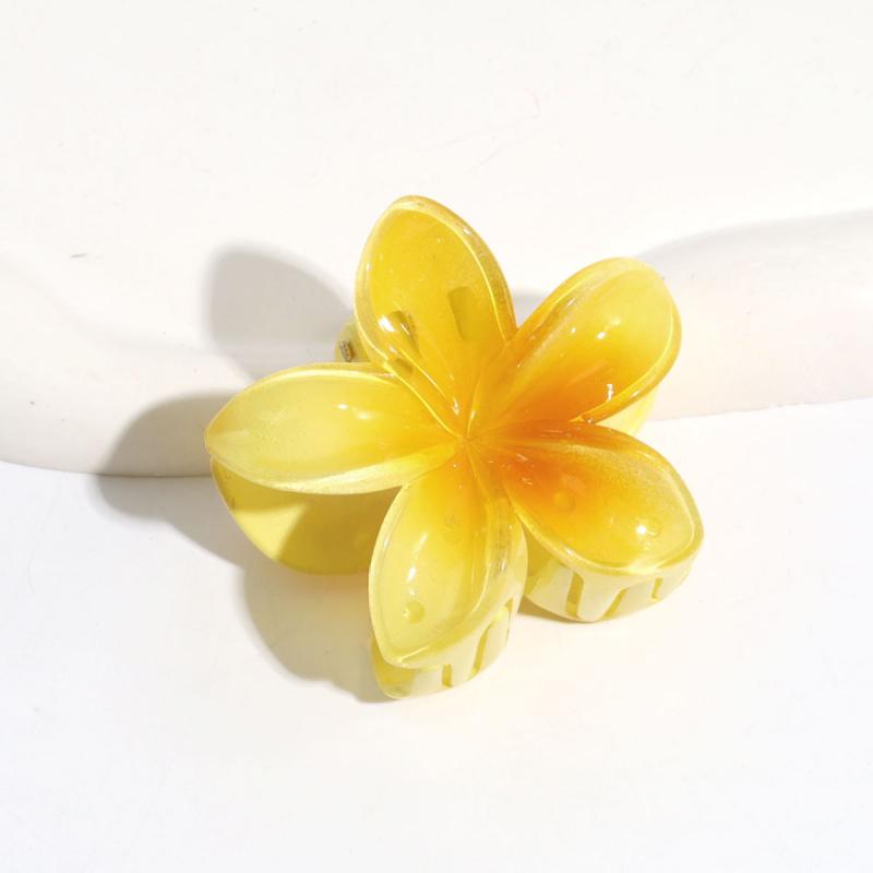 3Pcs/Set Sweet Flower Colroful Gradient Hair Claws Ponytail Cip Clamp Barrettes Hairpins For Women Girl Beach Hair Accessories