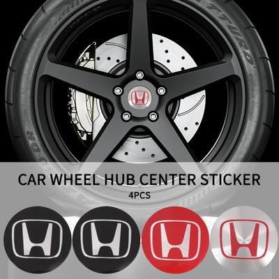 4pcs 56mm Car Wheel Center Covers Badge Sticker Stickers For Civic XR-V CR-Z CRV HRV City Accord Legend Jazz RR VTi Fit