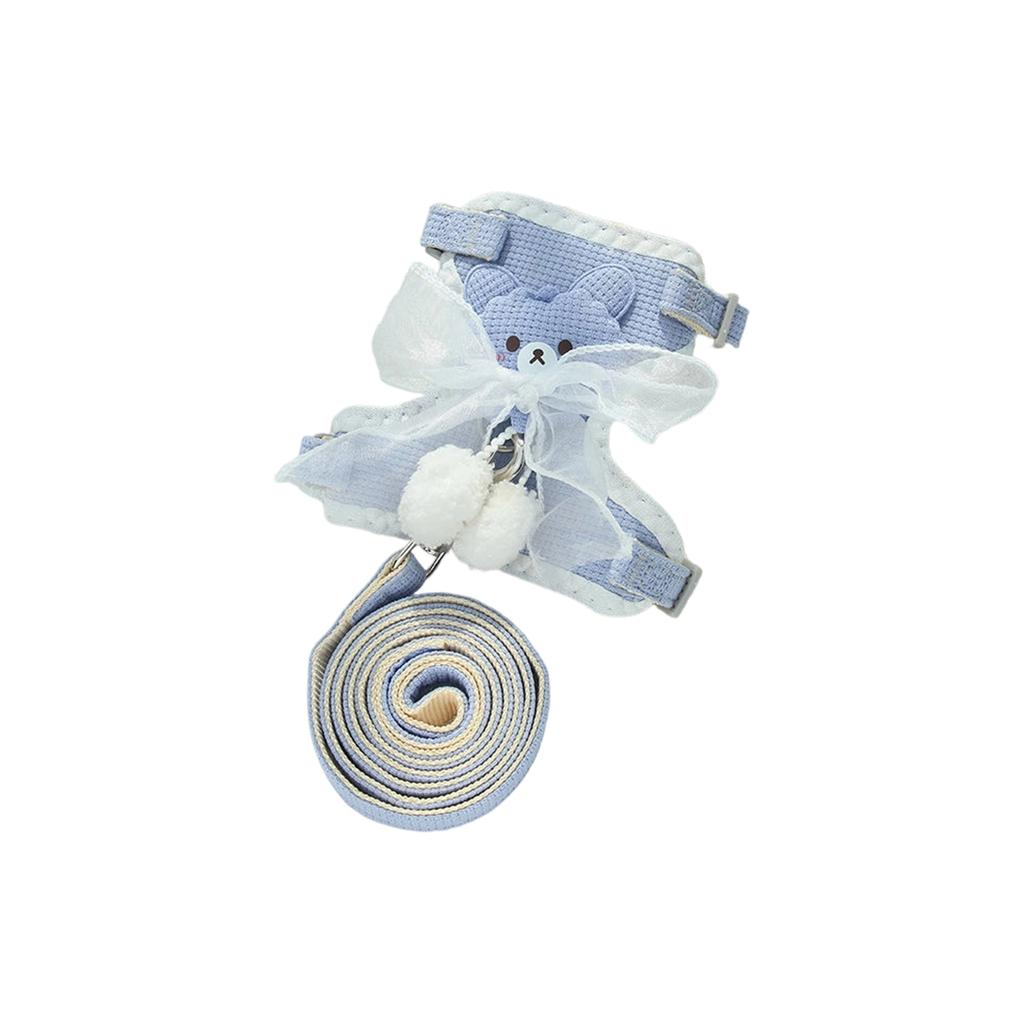 Süßes Haustier- und Leinen-Set für kleine Hunde und Katzen - Verstellbar, ausbruchsicher, stilvolle Spaziergangsausrüstung mit mehreren Farben