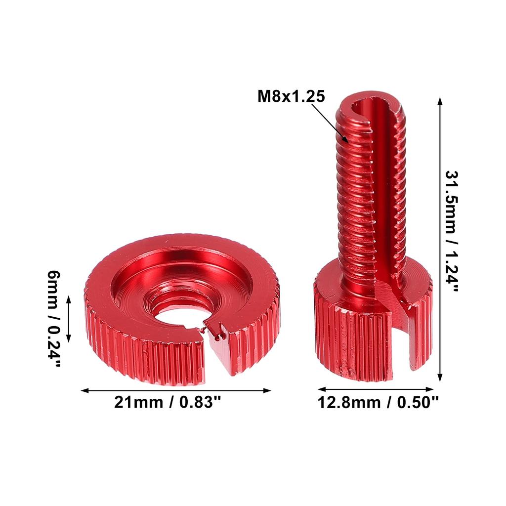 uxcell 4ks M8 Šroub pro seřízení lanka brzdy a spojky Seřizovací šroub Seřizovací šroub Seřizovací šroub s