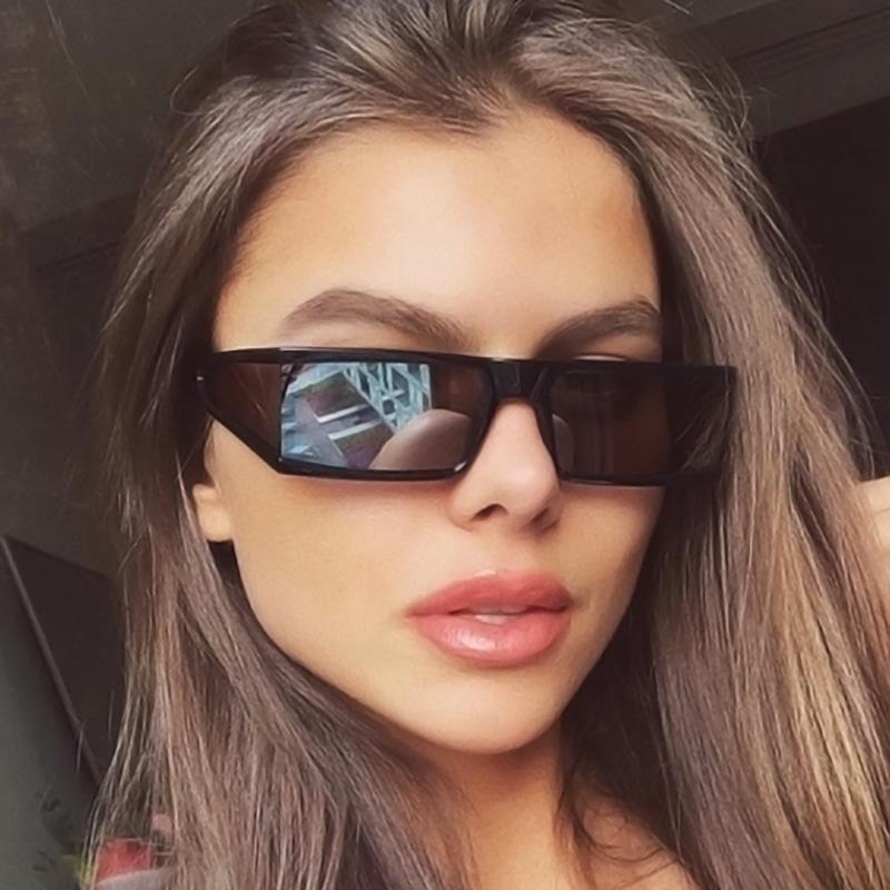 Vintage Multi Brille Gläser Sonnenbrille Damen Herren Hip Hop Rechteck Sonnenbrille Weiblich Herren Beliebt Bunt Quadratische Brillen