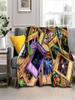YuGiOh Monster Card Anime Cartoon Throw Blanket Soft Cozy Blanket for Bedroom Sofa Travel Office Picnic Kids Cover