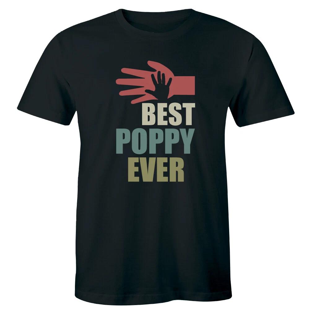 Best Poppy Ever Men s T-Shirt Grandpa and Grandson Granddaughter Gift Tee L