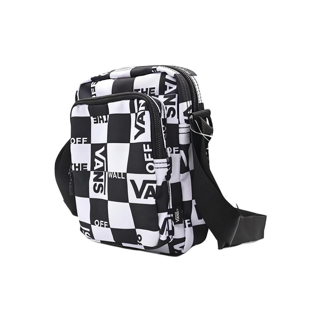 Vans Checkerboard Polyester Crossbody Bag Unisex Bags Black White VN0A54I5ZT6