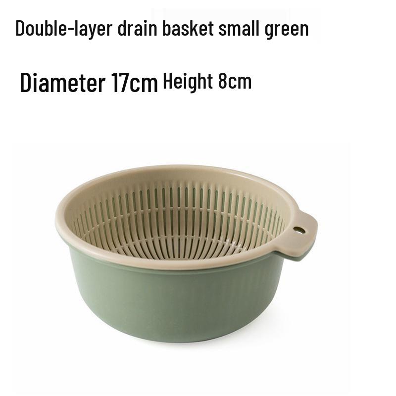 

Super Thick Double-Layer Vegetable & Fruit Washing and Draining Basket - Food Grade, Multifunctional for Kitchen and Living Room