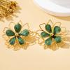 A Pair of Women's Earrings, Three-Dimensional Flower Oil-Drip Craftsmanship, Unique and Exaggerated Earrings, Suitable for Daily Wear and Vacation Wea