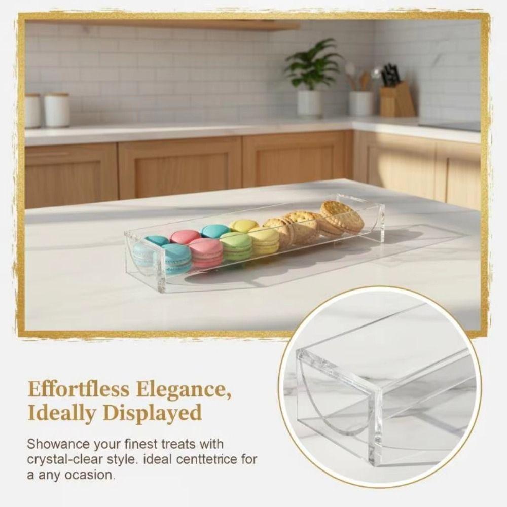 1/2Pcs U/V Shape Biscuit Holder Tray Durable Snack Serving Tray Cookie Display Stand Wedding Party