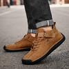 Plus Size 48 Men Handmade Ankle Boots High Quality British Chelsea Men Leather Casual Shoes Fashion No Slip Breathable Man Shoes
