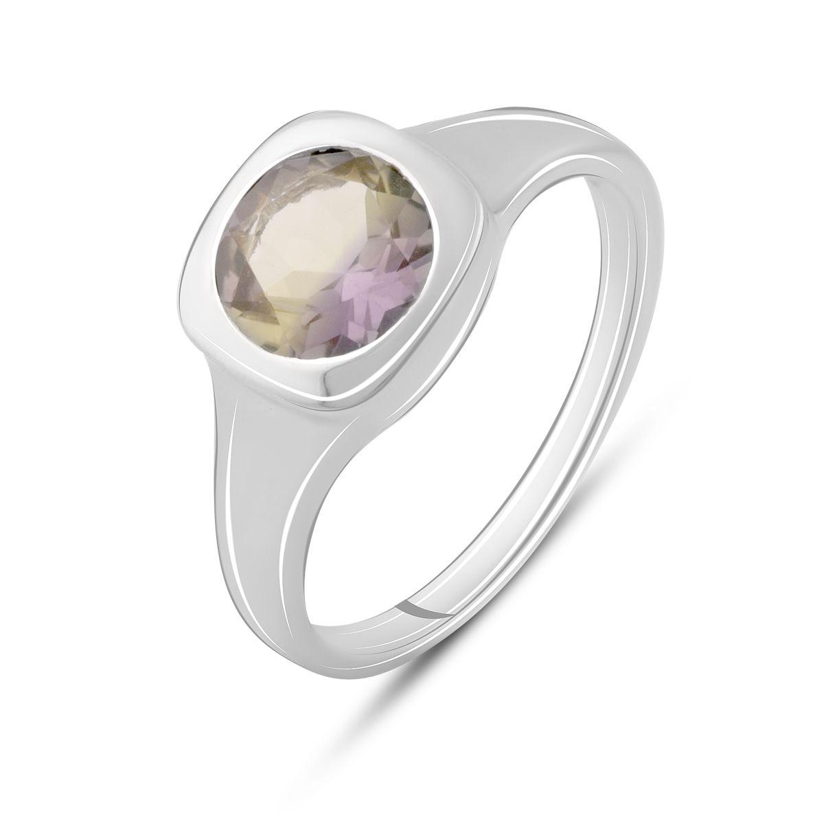 

Срібна каблучка з аметрином nano 1.663ct (2088769) 3.54 гр. 925 проби 18.5 аметист