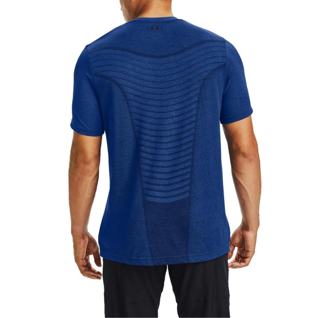 Under Armour Training Slim Fit Crew Neck Short Sleeve T-Shirt Men Tops Blue 1351450-400