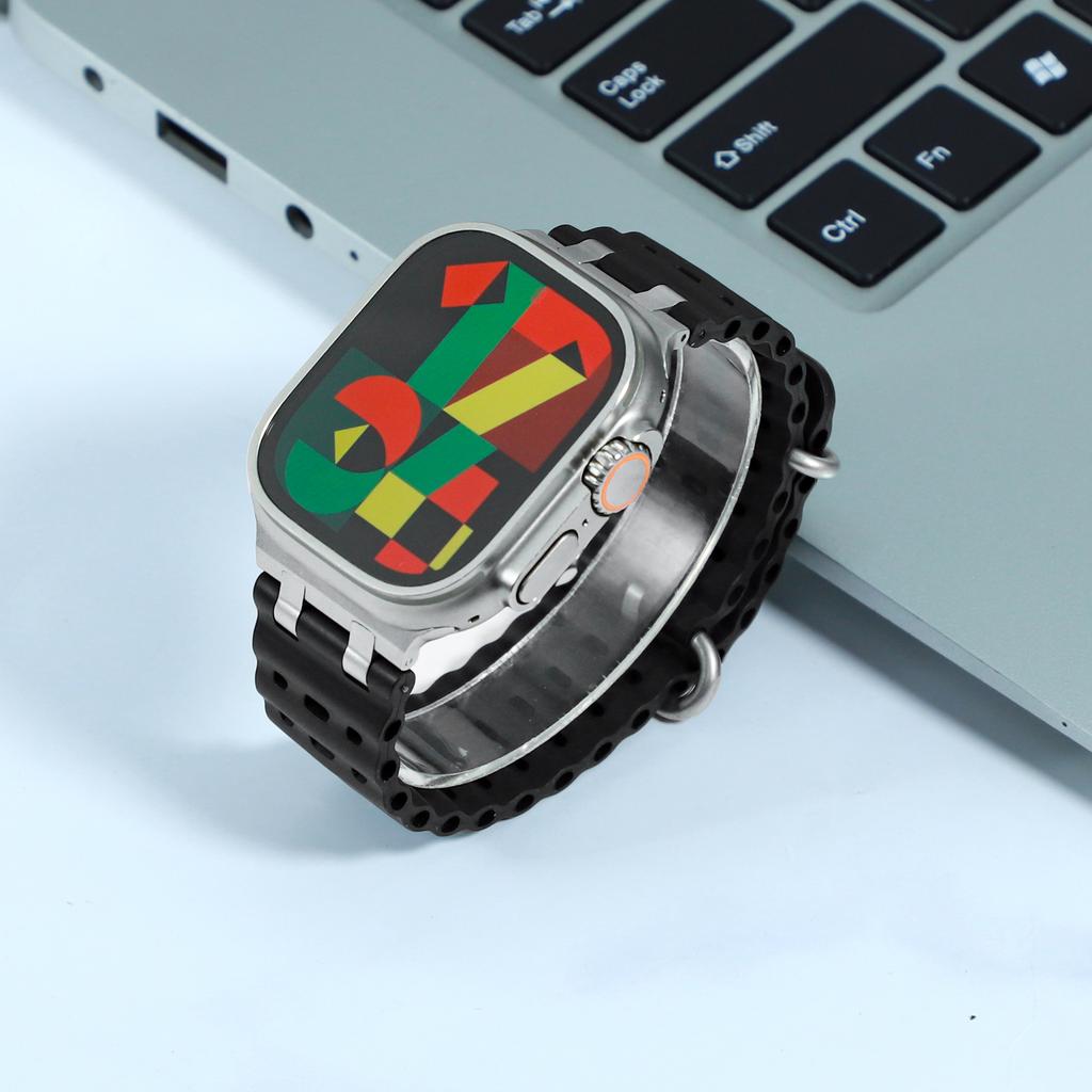 Silicone Band for Apple Watch Ultra 3/2 49mm 46mm 44mm 45mm Breathable Sport Strap for Iwatch Series 11 10 9 8 7 6 5 4 SE3 Men