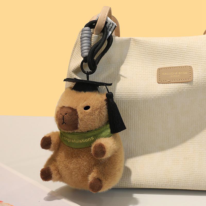 Capybara Doctor Doll Graduation Pendant Keychain - Capybara Ornament Gift