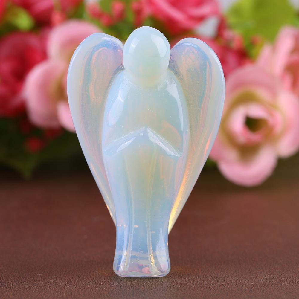 Polished Opalite Crystal Angel Crystal Crystal Guardian Angel Office Desk Decor