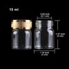 24 Pieces 15ml 30*40mm Glass Bottles with Golden Frosted Caps Transparent Glass Perfume Bottle Spice Bottles Spice Jars