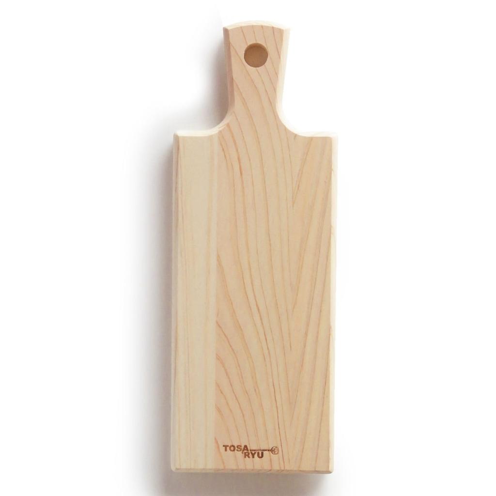 Tosa Ryu TOSARYU SHIMANTO HINOKI Cutting & Serve Board with Handle, Hinoki Wood, 33x12x1.5cm, HC-2600, Made In Japan