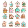 8/16Pcs Candy Color Cottage Hanging Ornaments Mixed Pattern Cabin Hanging Decoration  New Year