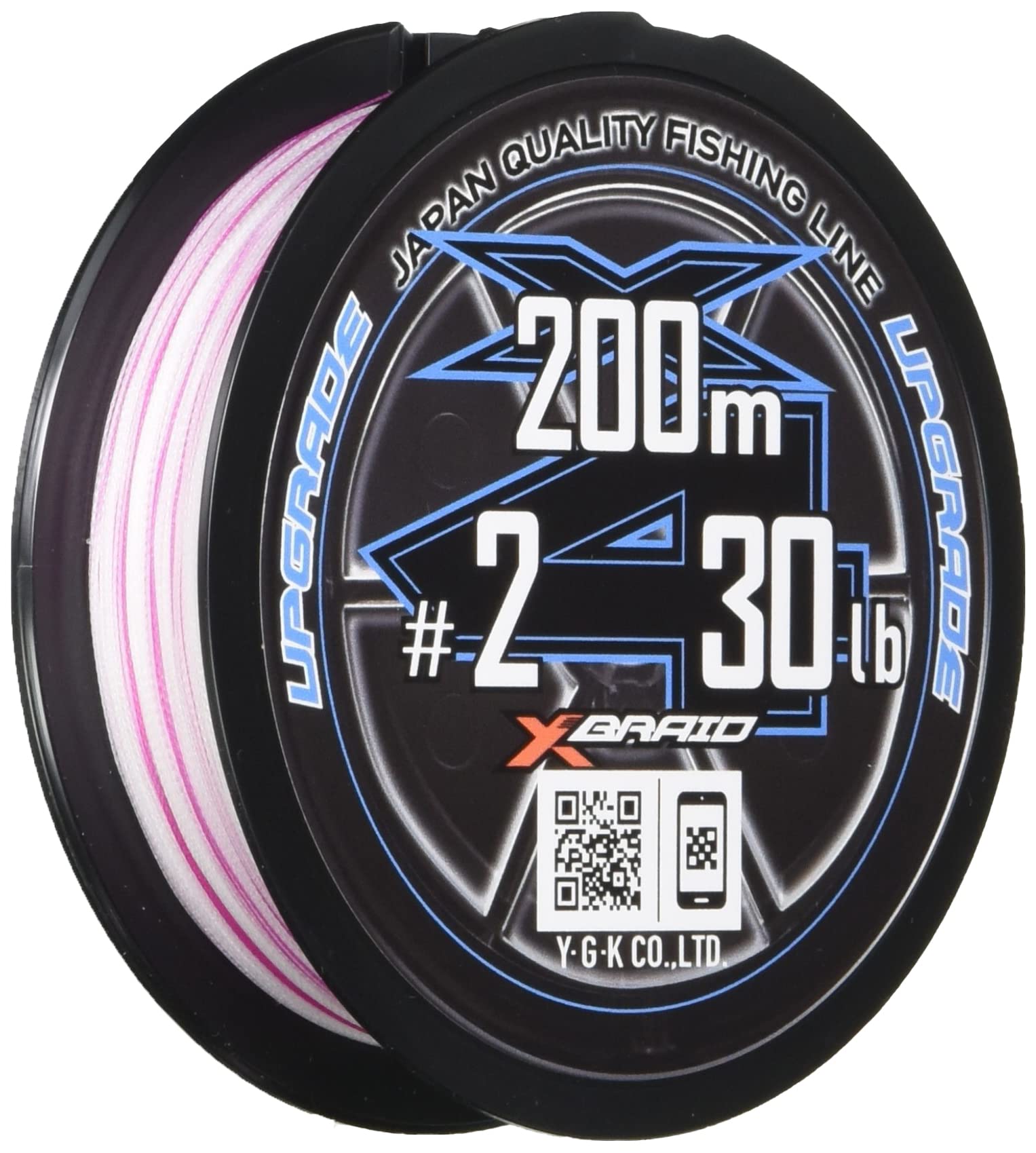 Upgrade X4 200m 30lb Orchid White 15cm Urgeso Pink Mark X-Braid #2 (1m intervals)