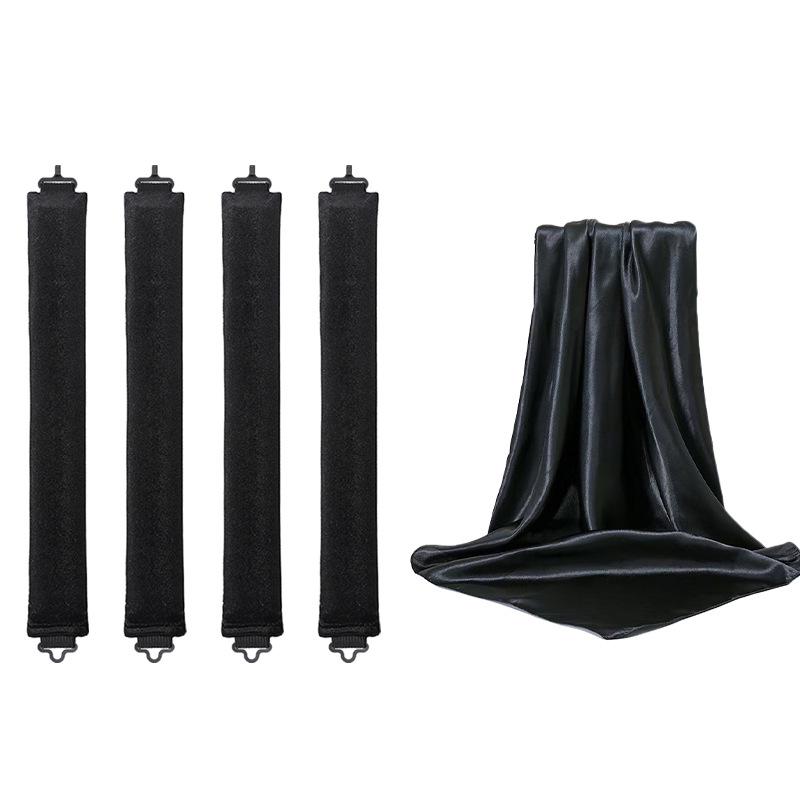 No-Heat Curling Set: Volumizing Waves, 70cm Silk Scarf, Double Hook, Sleep-Friendly Hair Tool