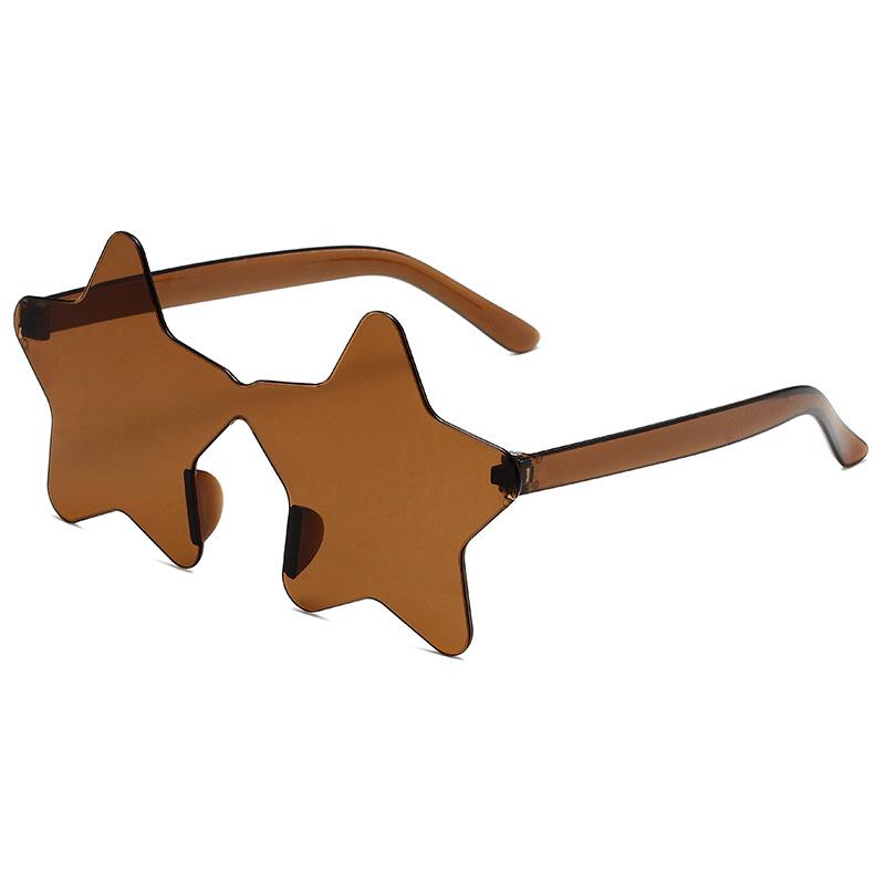 Trendy Multi-Color Star Frameless Sunglasses for Parties & Beach