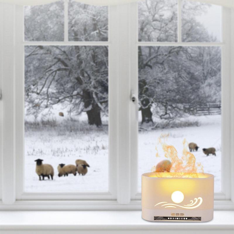 

Flame Diffuser Flame Air Diffuser Timing Fire Flame Aromatherapy Diffuser Auto-Off Protection Cool Mist For Yoga CHINA