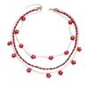 Boho Floral Beaded Necklace For Women Handmade Multilayer Summer Accessory