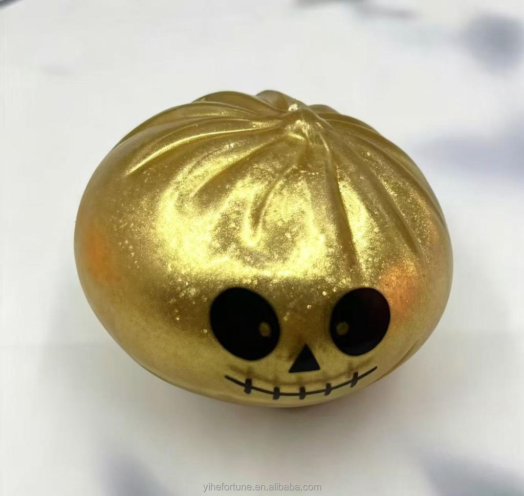 Heiß verkaufendes beliebtes Halloween-Thema Stressabbau Knödel & Dampfbrötchen Quetschspielzeug mit weichem TPR 10cm