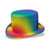 Colorful Wide Brims Tall Hat for Stage Performances Magicians Hat Carnivals Hat for Masquerade Party and Music Festival