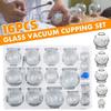 16Pcs Glass Fire Cupping Jars Set Chinese Acupuncture Vacuum Massage Therapy