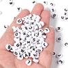 100pcs/Lot Mixed Round Flat Acrylic Letter Beads Alphabet Digital Cube Loose Spacer Beads For Jewelry Making Diy Bracelet