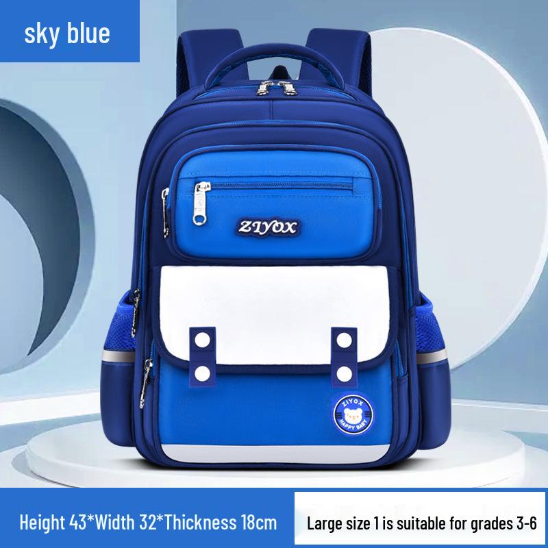 British Style Primary School Backpack for Boys & Girls, Grades 1-6 - Lightweight & Spacious