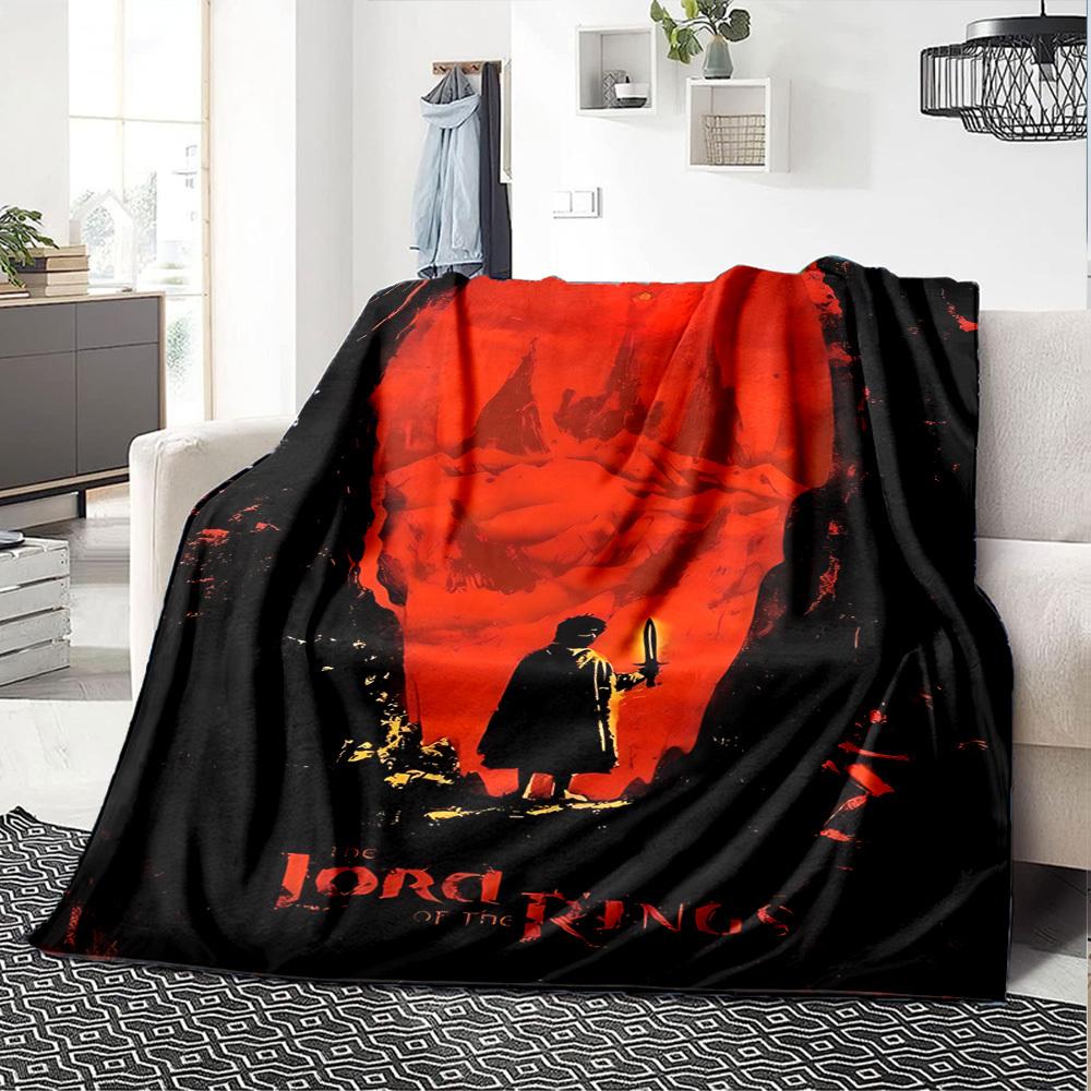 1pc The Lord of the Rings Flannel Blanket Soft Warm Throw for Home, Office, Travel, All-Season Cozy Bedding GiftL1073