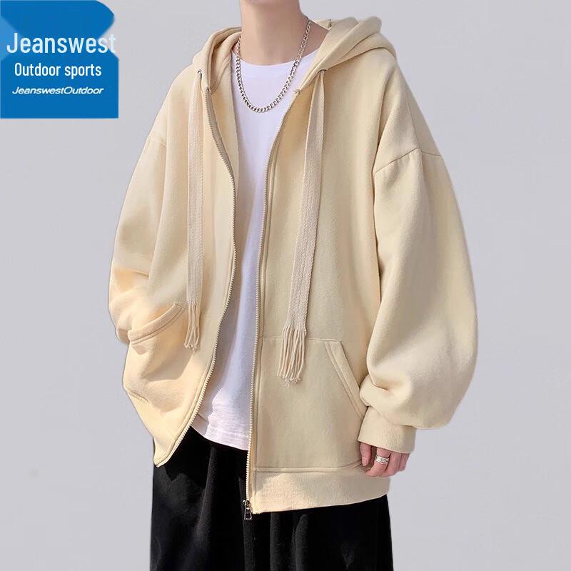 Jeanswest Men's & Couple's Hooded Zip-Up Sweatshirt