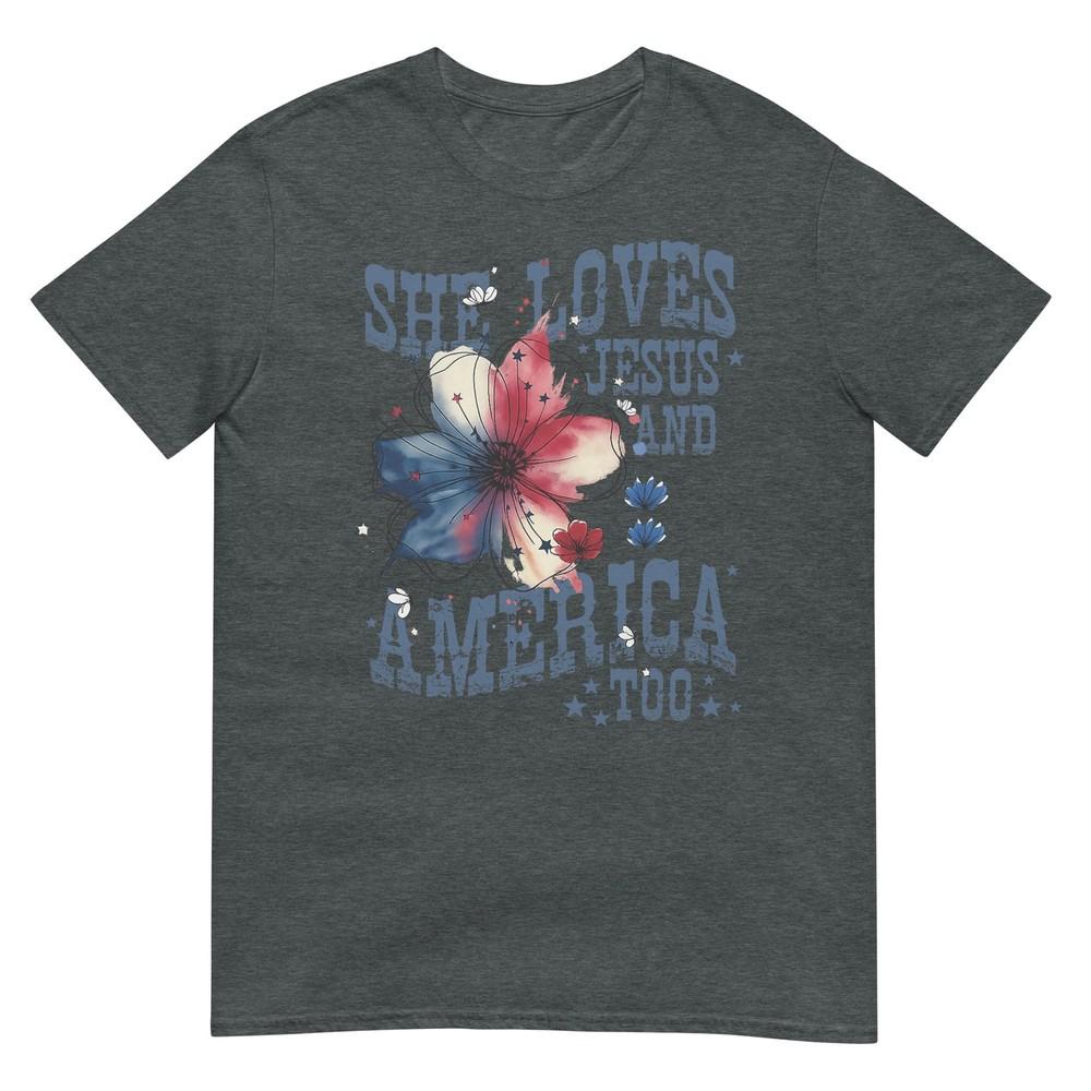 She Loves Jesus And America Tshirt