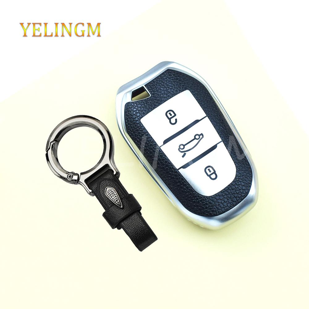 Tpu For Peugeot 2008 3008 4008 5008 308 408 508 Citroen C1 C2 C4 C6 C3-Xr Grand Ds3 Ds5 Leather Car Smart Key Case Cover Shell