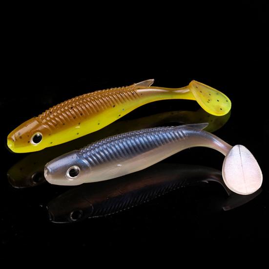 8Pcs Fishing Lures Soft Baits 3D Eyes Realistic Looking Bright Color Natural Swimming Posture Artificial Lures Fake Baits