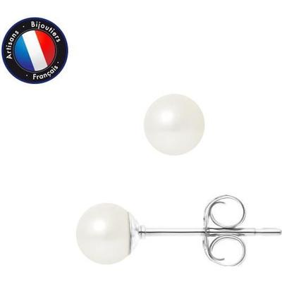 Earrings - - Genuine Cultured Pearls 5-6 Mm - 9 Cts White Gold - 2 Year Warranty