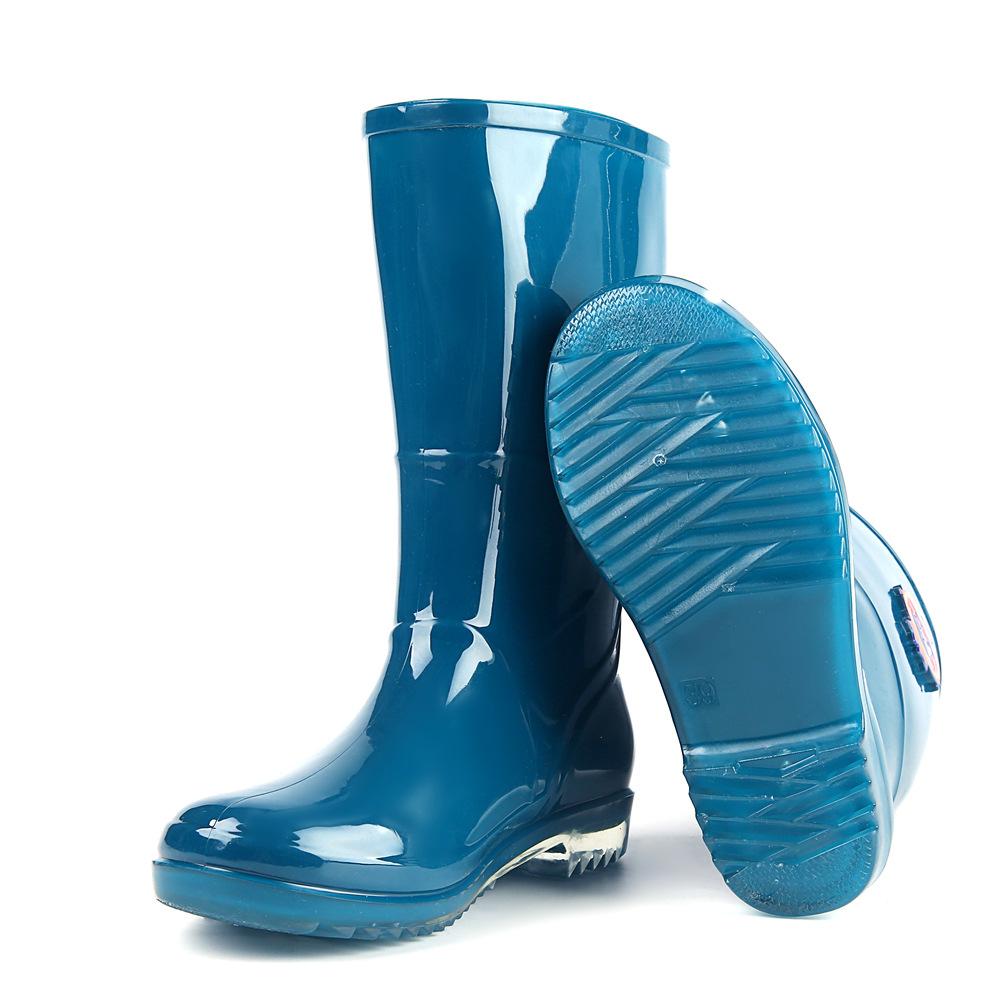 

New women s PVC medium tube rain boots non-slip medium help mining rain shoes water shoes factory direct sales 36 зелёный