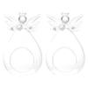 2-piece transparent angel vase set, decorative plant vase