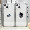 Rolig tecknad katt fisk par parade phone case för IPhone 16 15 14 11 12 13 Pro Max 7 8 Plus Mini XS XR Transparent mjukt fodral Fundas