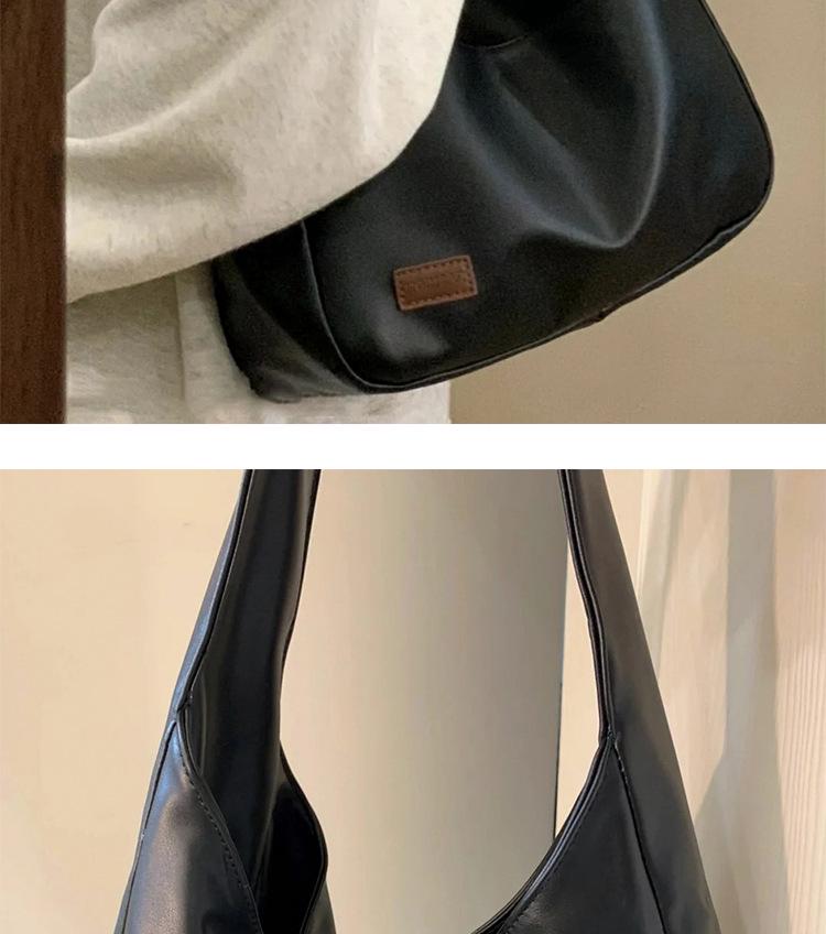 Soft Leather Bucket Tote Bag - Autumn/Winter Edition for College Students and Commuters