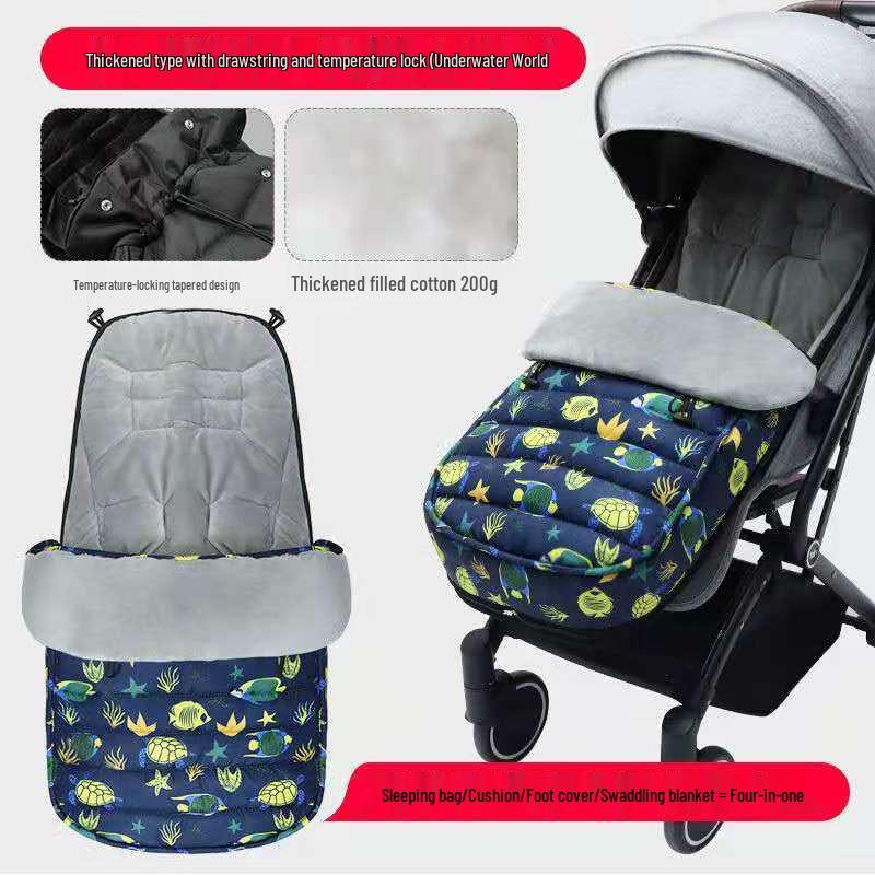 Universal Baby Stroller Winter Sleeping Bag - Thick, Warm, and Windproof