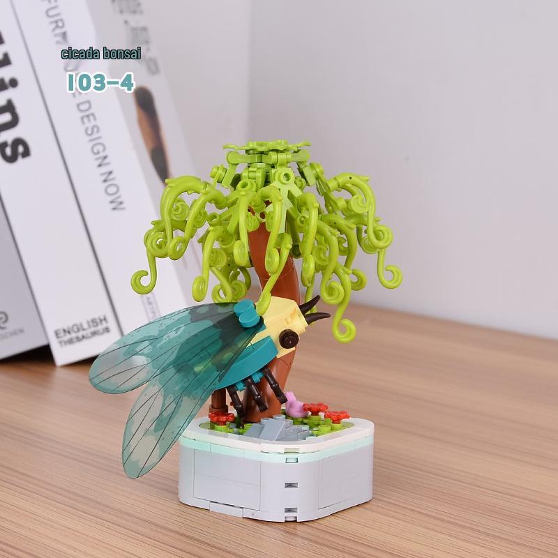 

Бриллиантовые строительные блоки: Насекомые и цветы, Бабочки, Стрекозы, Комнатные растения - Креативный образовательный набор украшений 103F