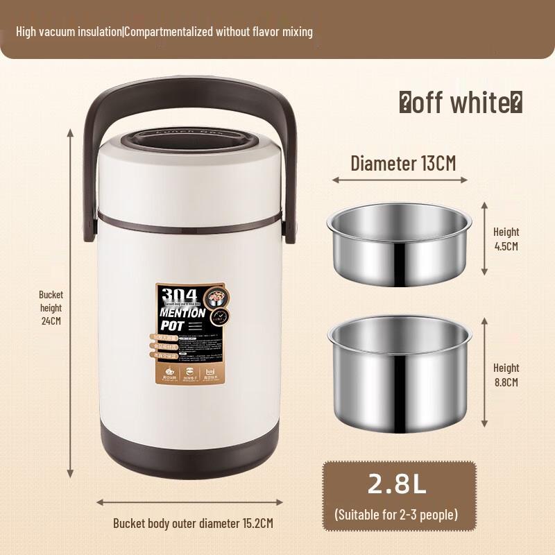 Portable Insulated Stainless Steel Lunch Pot