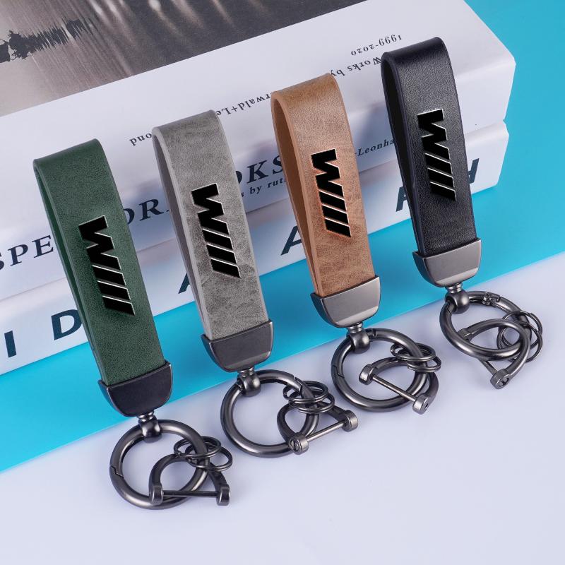 Fashion Car Alloy Leather Key Rings Chain For BMW M X1 X2 X3 X5 X6 E46 E34 E30 F30 G20 E39 E90 E36 E60 Auto Keychain Accessories msbr98