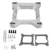 Qiilu Carburetor Mounting Gasket, 3/4" Open Carburetor Adapter 4bbl Quadrajet Manifold
