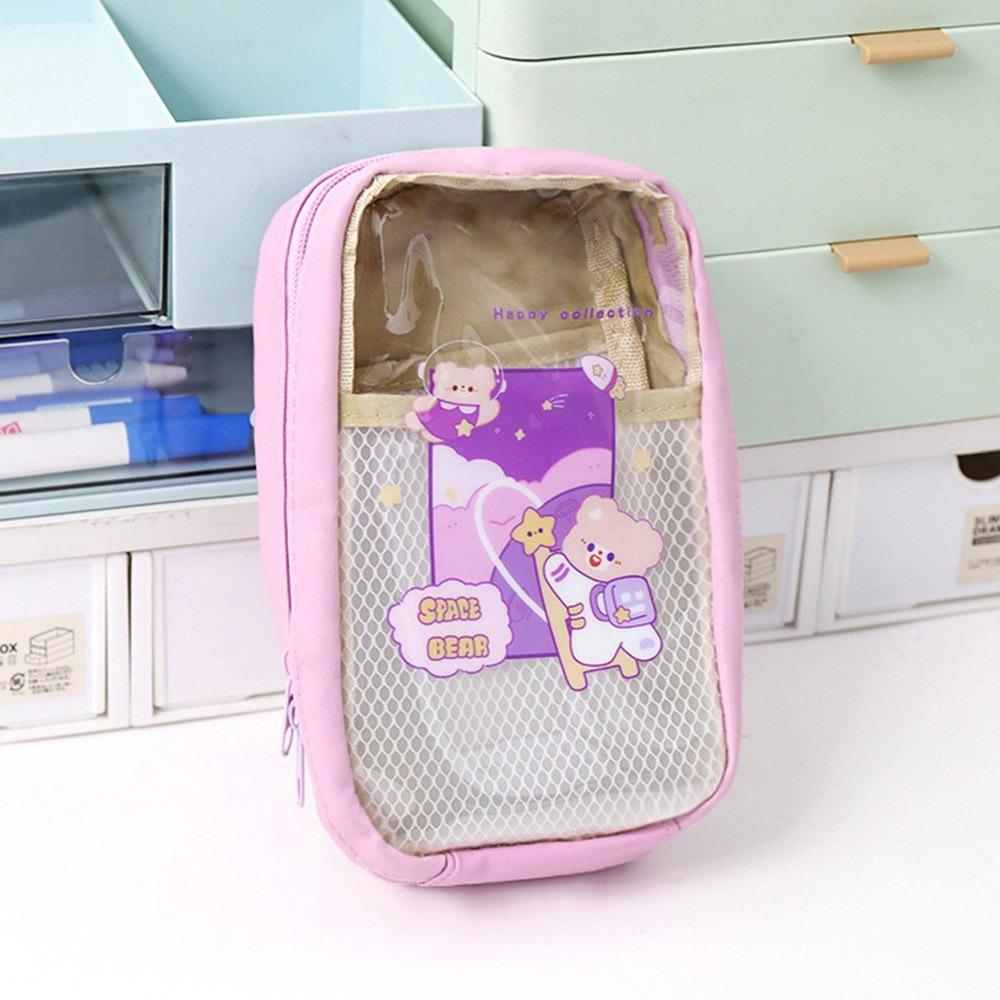 Multilayer Pencil Case Large Capacity Pen Box Cartoon Pen Bag  School Office