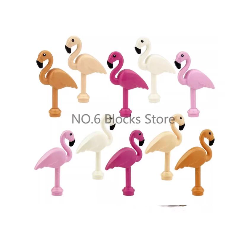 MOC Animali Blocchi da Costruzione Zoo della Foresta Tigre dai Denti a Sciabola Orso Alce Elefante Aquila Squalo Scimmia Leone Giocattolo Mini Mattoncino Regalo per Bambino S09